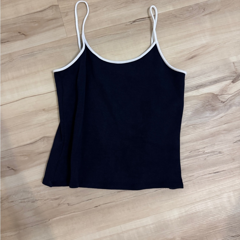 Zara Navy Camisole with White Trim